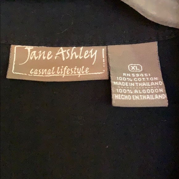 Jane Ashley black embellished blouse XL* - Picture 3 of 4